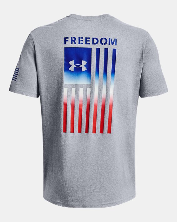 Men's UA Freedom Flag Gradient T-Shirt, Gray, pdpMainDesktop image number 5